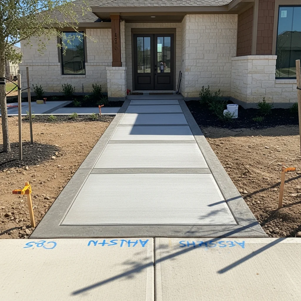 Choosing the Right Concrete Walkway for Your Austin Home: Styles, Safety, and Maintenance