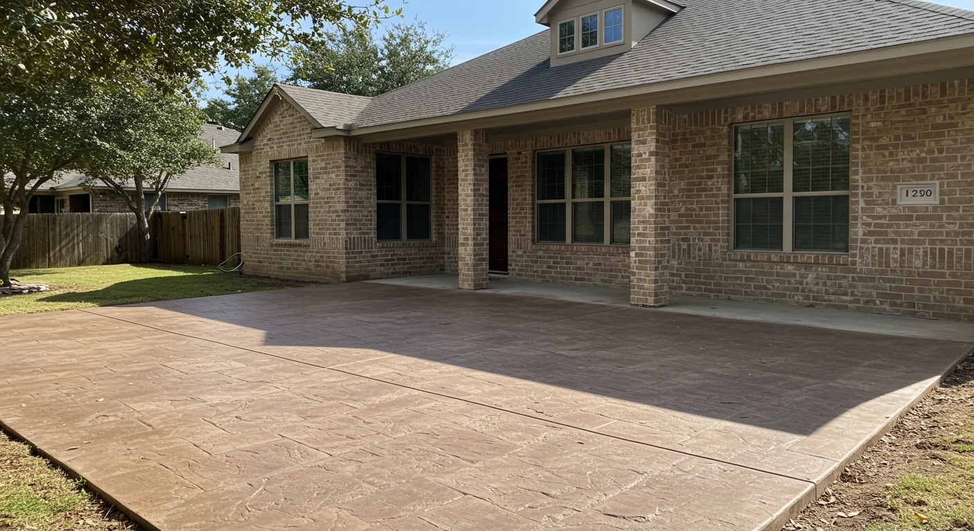 Generate post about stamped concrete and use the same caption for the selected platforms (2026 Update)