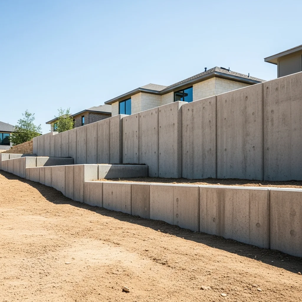 Retaining Walls with Concrete: Solving Austin’s Sloped Yard Challenges