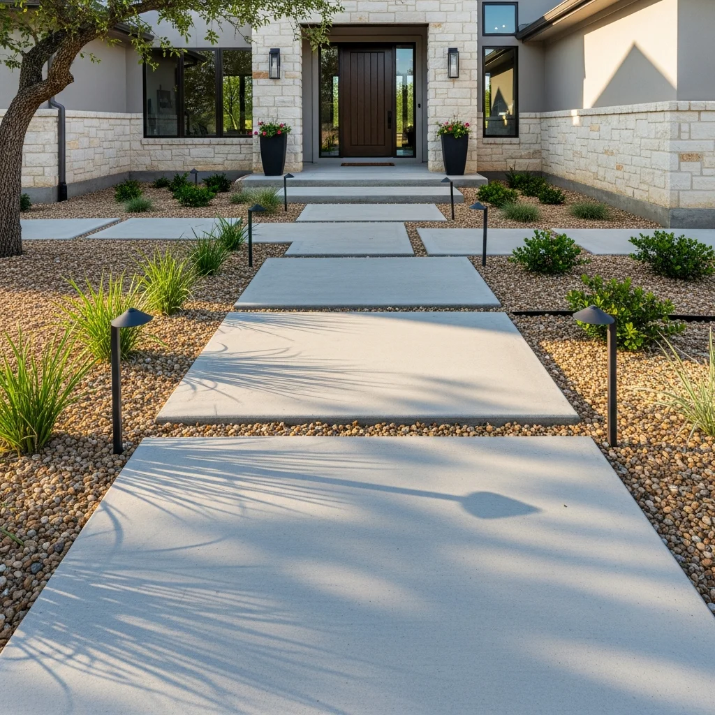 Stunning Concrete Walkways: Enhancing Luxury Home Entrances