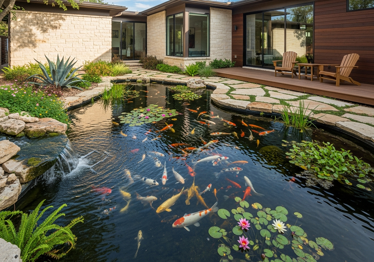 Choosing the Best Koi Pond Location in Austin Homes