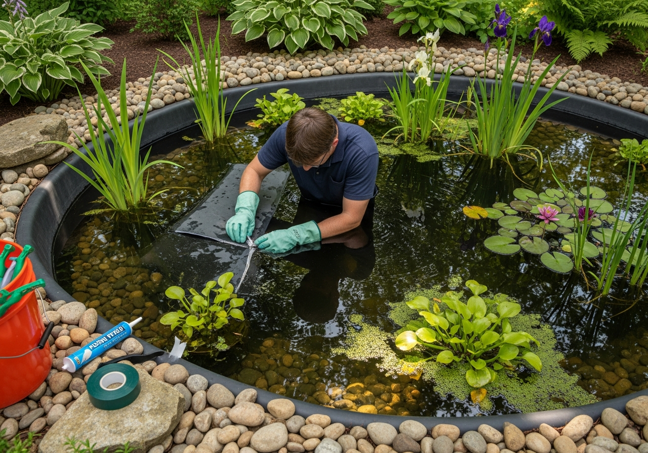 Repairing Leaks in Austin, TX Concrete Ponds